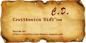 Czvitkovics Diána névjegykártya